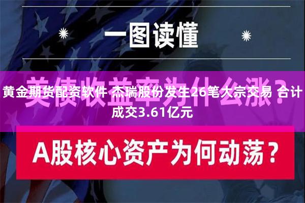 黄金期货配资软件 杰瑞股份发生26笔大宗交易 合计成交3.61亿元